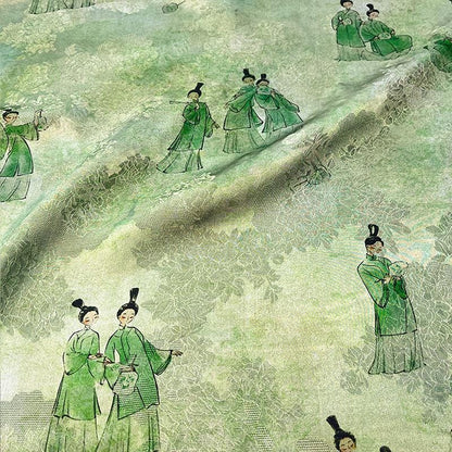 Luxury Xiangyun green tea silk Fabric ��� Rayon Jacquard Wea" Wide