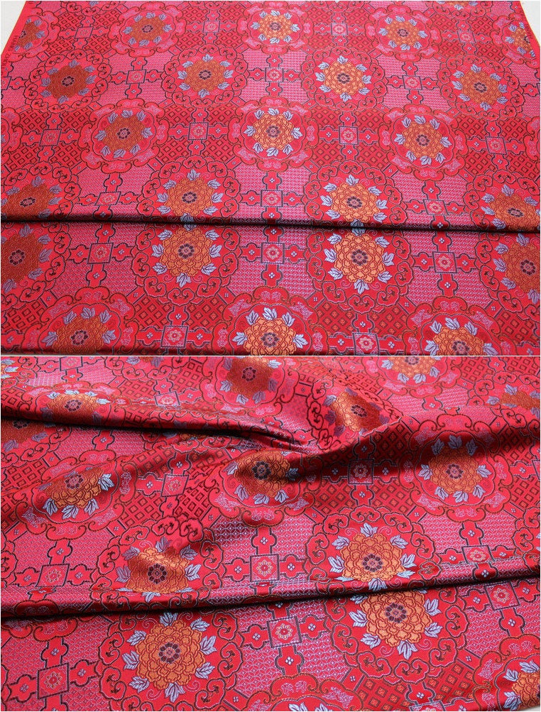 Baoxiang Flower Brocade Fabric: Tibetan Robes & Shrines (29.5"W)