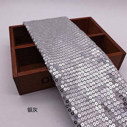 Iridescent Sequin Fabric: 3D Embroidery, 50" Wide, Gown & Costume DIY