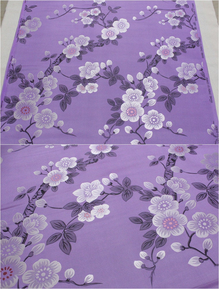 Plum Blossom Brocade Fabric: 29.5" Wide Silk Rayon Jacquard