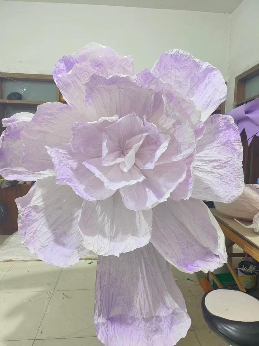 Giant Pleated Paper Flower: Handmade Wedding Backdrop Decoration