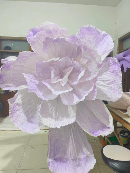Giant Pleated Paper Flower: Handmade Wedding Backdrop Decoration