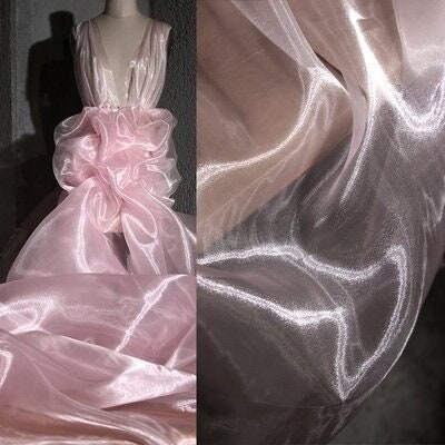 Crystal Yarn Organza Fabric: Water Light Mesh, Wedding Dress, Hanfu, Doll Making