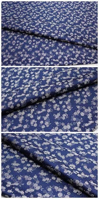 Tissu brocart de soie : motif pivoine, tissu de mariage chinois (vendu au mètre)