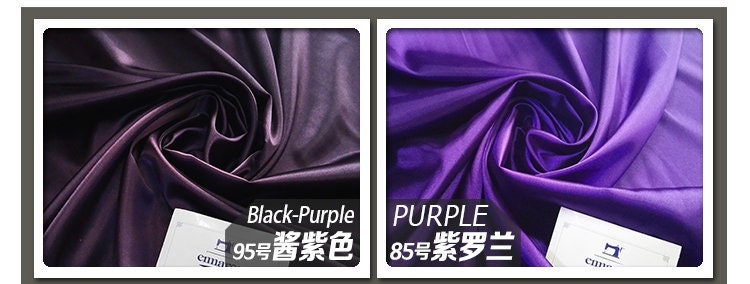 Satin Silk Fabric: 59" Wide Solid Colors, Dress & Craft Fabric