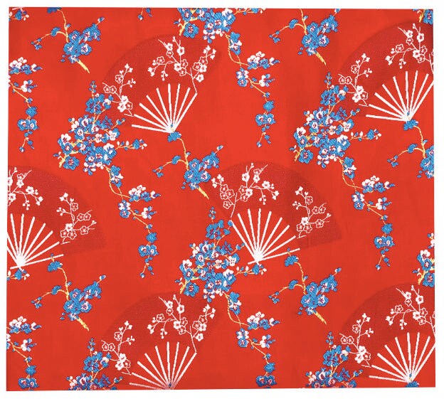 Tissu brocart à fleurs de prunier rouge : Matériel de couture pour cheongsam qipao
