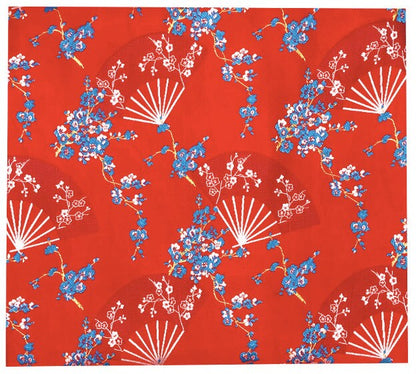 Tissu brocart à fleurs de prunier rouge : Matériel de couture pour cheongsam qipao