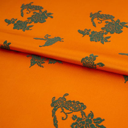 Traditional Chinese Classical Butterfly Jacquard Satin Fabric ��� Qipao & Hanfu Materi" Wide