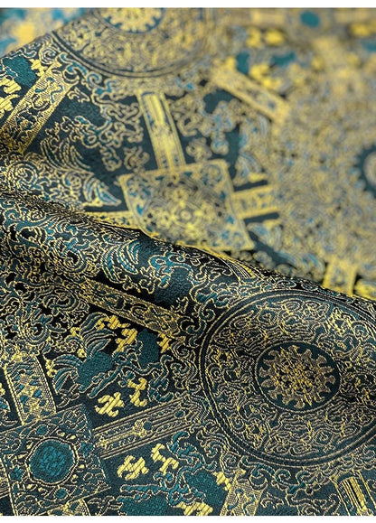 Japanese Kinran Brocade Fabric: Kimono, Geisha Bowknot, Upholstery