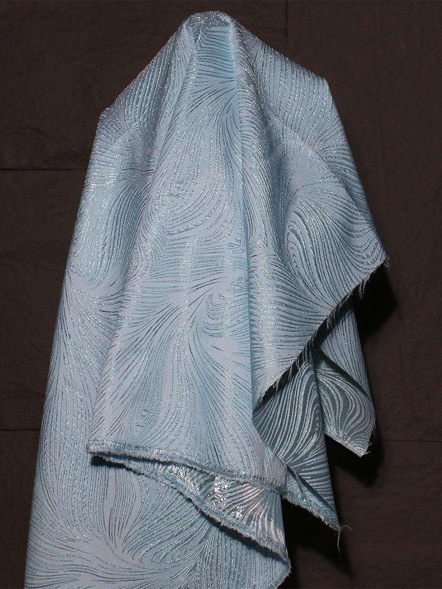 Embossed Jacquard Fabric: 3D Oil Painting Texture, 55'' Wide