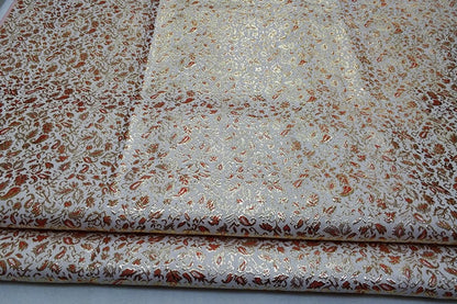 Metallic Paisley Brocade Fabric: Chinese Jacquard, 29.5" Wide