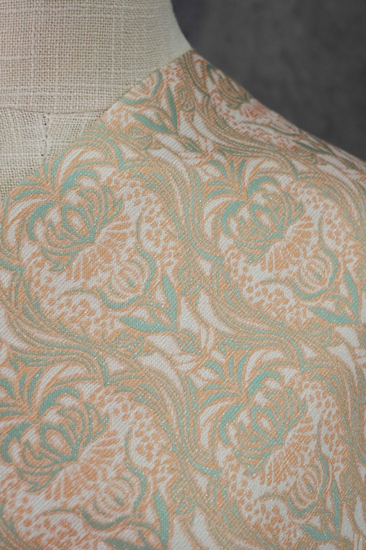 Gold Vine Jacquard Fabric: Luxury Upholstery & Drapery - 55"W