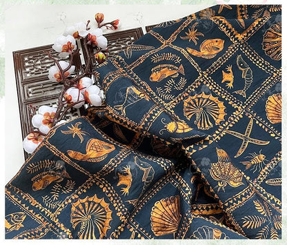 Tissu matelassé, coton coquillage à motif boussole orientale : Qipao, Hanfu et décoration intérieure