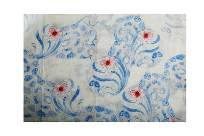 Buddha Cloud Print Ramie Fabric: Natural Fiber, 57" Wide - Poppylollipop