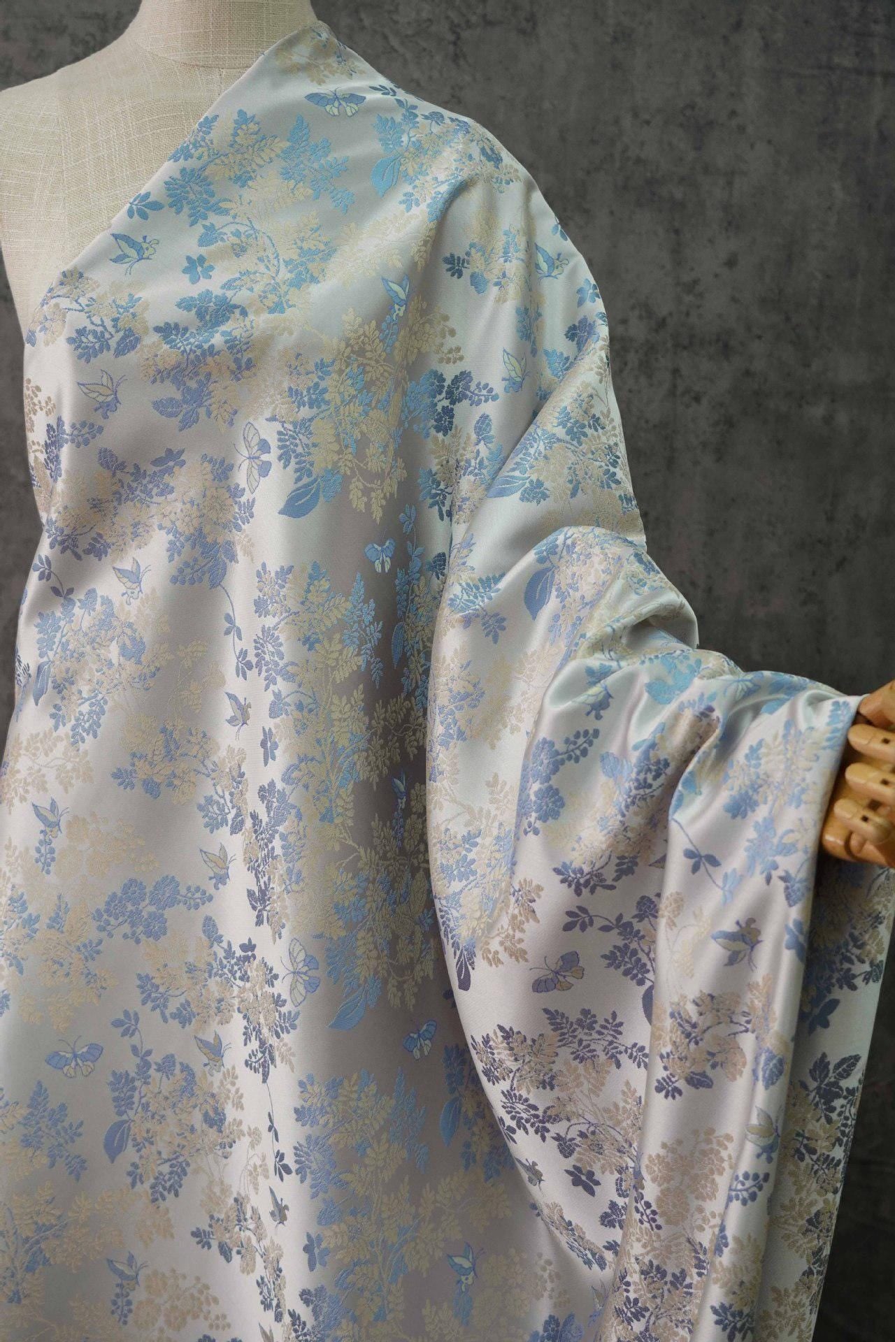 Butterfly Jacquard Fabric: 65"W Polyester Upholstery, Costume, Decor