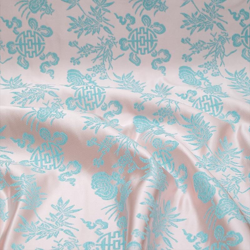 Colorful Gourd Silk Brocade Fabric: 55" Wide, Costume & Decor