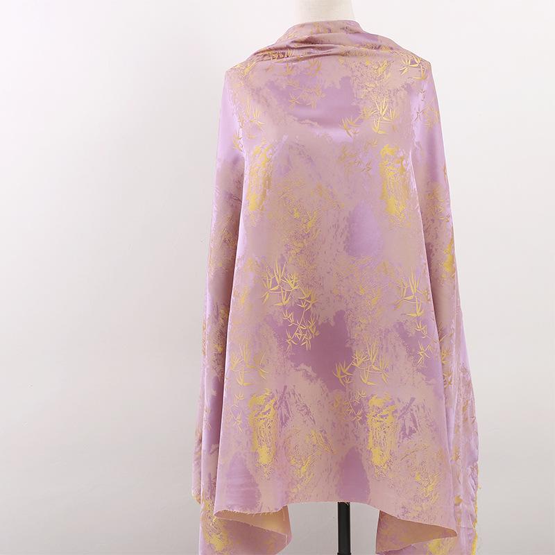 Two-Tone Jacquard Satin Fabric: 59"W Digital Print Gambiered Canton Gauze