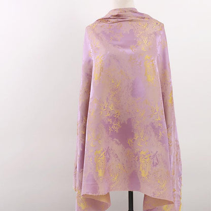 Two-Tone Jacquard Satin Fabric: 59"W Digital Print Gambiered Canton Gauze