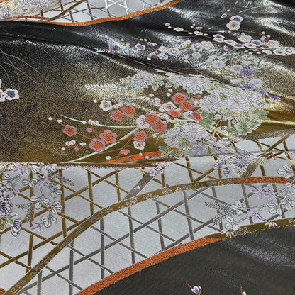 Nishijin Woven Jacquard Fabric ��� Japanese Magpie Announcing Spring Pattern Brocade Patte" wide