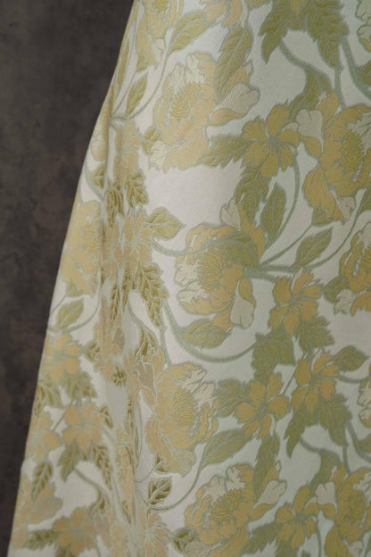 Gold Embossed Palace Jacquard Fabric: Damask Upholstery, Costume & Decor