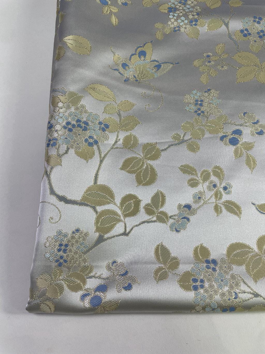 Butterfly Silk Brocade Fabric: 55"W Rayon Blend, Sewing & Upholstery