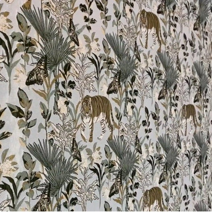 Tissu jacquard tigre : revêtement d’ameublement gaufré de fil doré, 160 cm de large
