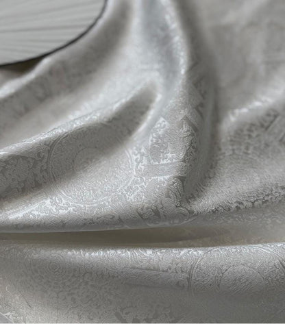 Pure white baoxiang jacquard with subtle embossed patterns, Sewing, Upholstery, 57"Wide
