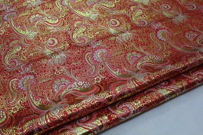Tissu brocart satiné : revêtement floral, Cheongsam Qipao (largeur 29,5")
