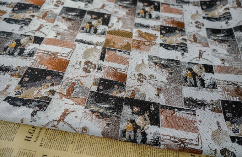 Avant-Garde Jacquard Fabric: Modern Upholstery & Dress Sewing (58"W By 1 Meter)