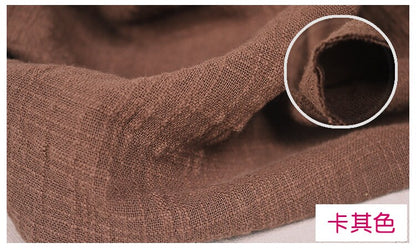 Linen Cotton Blend Fabric: Double Layer, 55" Wide, DIY Sewing