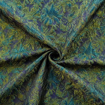 Vintage 3D Embossed Abstract Floral Woven Fabric ��� Quilting Material, Textured Craft Fabr" Wide