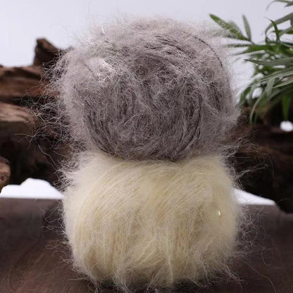 Fil de soie mohair arc-en-ciel : dentelle teinte à la main pour le tricot et le crochet