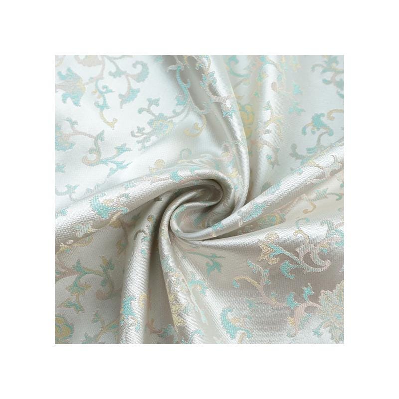 Floral Silk Brocade Fabric: 55"W Chinese Mongolian Pattern