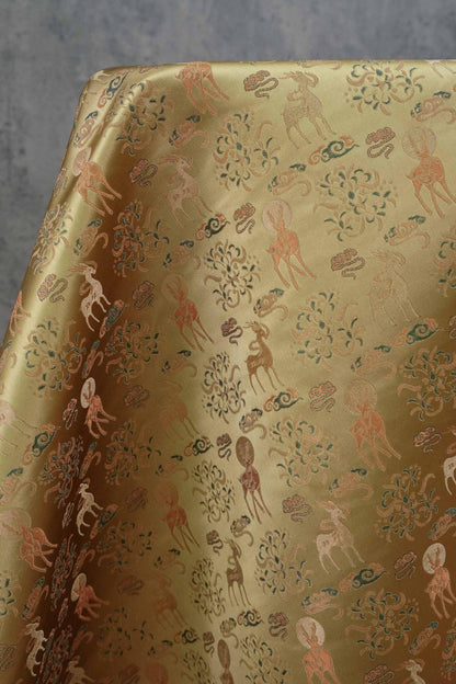 Nine-Color Deer Brocade Fabric: Chinese Hanfu Qipao Sewing Material