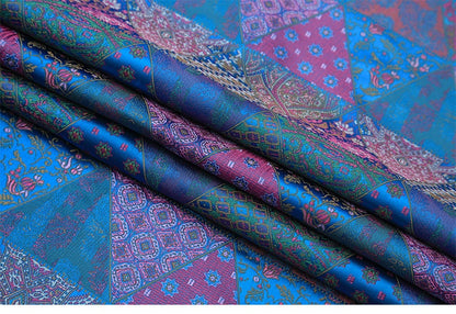 Tissu patchwork en brocart de soie : tissu jacquard damassé pour costumes