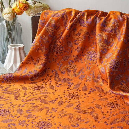 Elegant Song Brocade Jacquard Fabric: Chinese Style Hanfu & Qipao Sewing