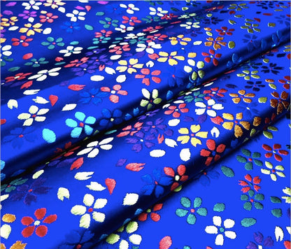 Floral Silk Brocade Fabric: Upholstery & Sewing, 29.5" Wide