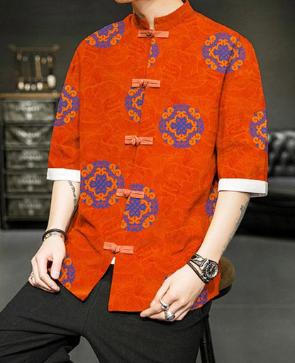 Auspicious Chinese Lucky Knot Brocade Fabric: Silk Satin Robe & Hanfu Material