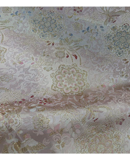Tissu brocart pivoine phénix - Satin style chinois, 142 cm de large