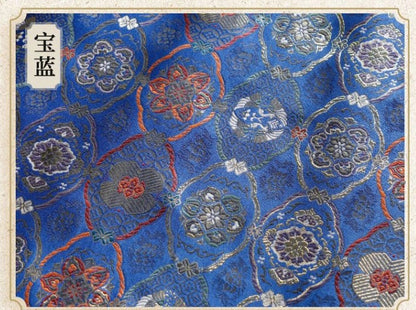 Tissu brocart Nishijin-ori : mélange de soie à fleurs de cygne japonaises (29,5 po de largeur)