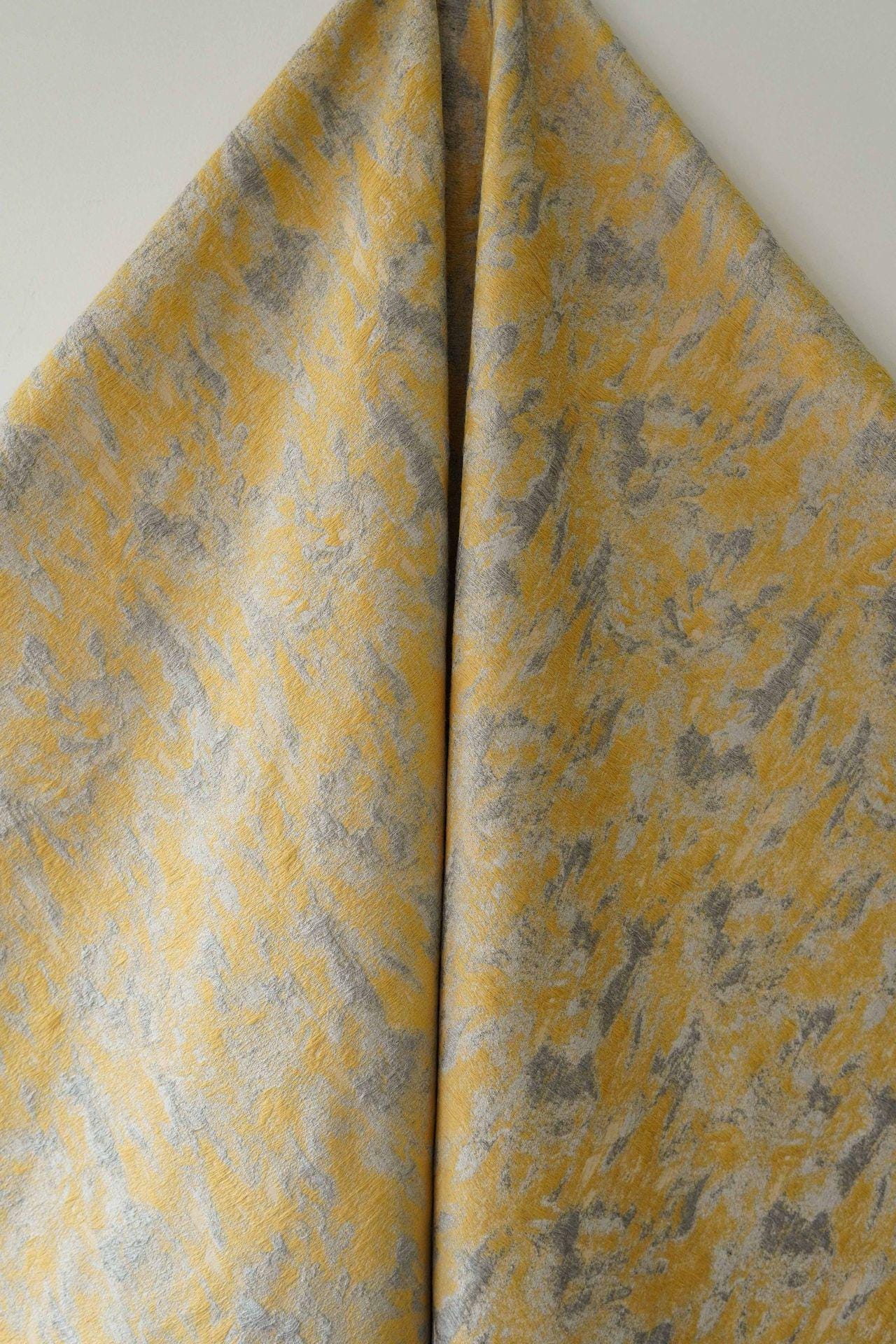 Gold Thread Jacquard Fabric: 3D Oil Painting Texture, 54" Wide