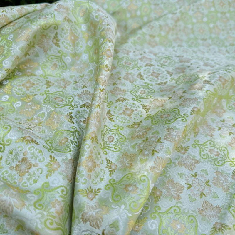Dunhuang Baoxiang Brocade Fabric: 55"W Floral Upholstery, Costume, & Decor