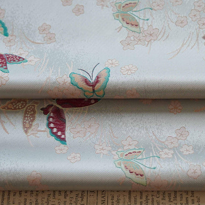 Butterfly Jacquard Brocade Fabric: Japanese Style Damask (By The Meter)