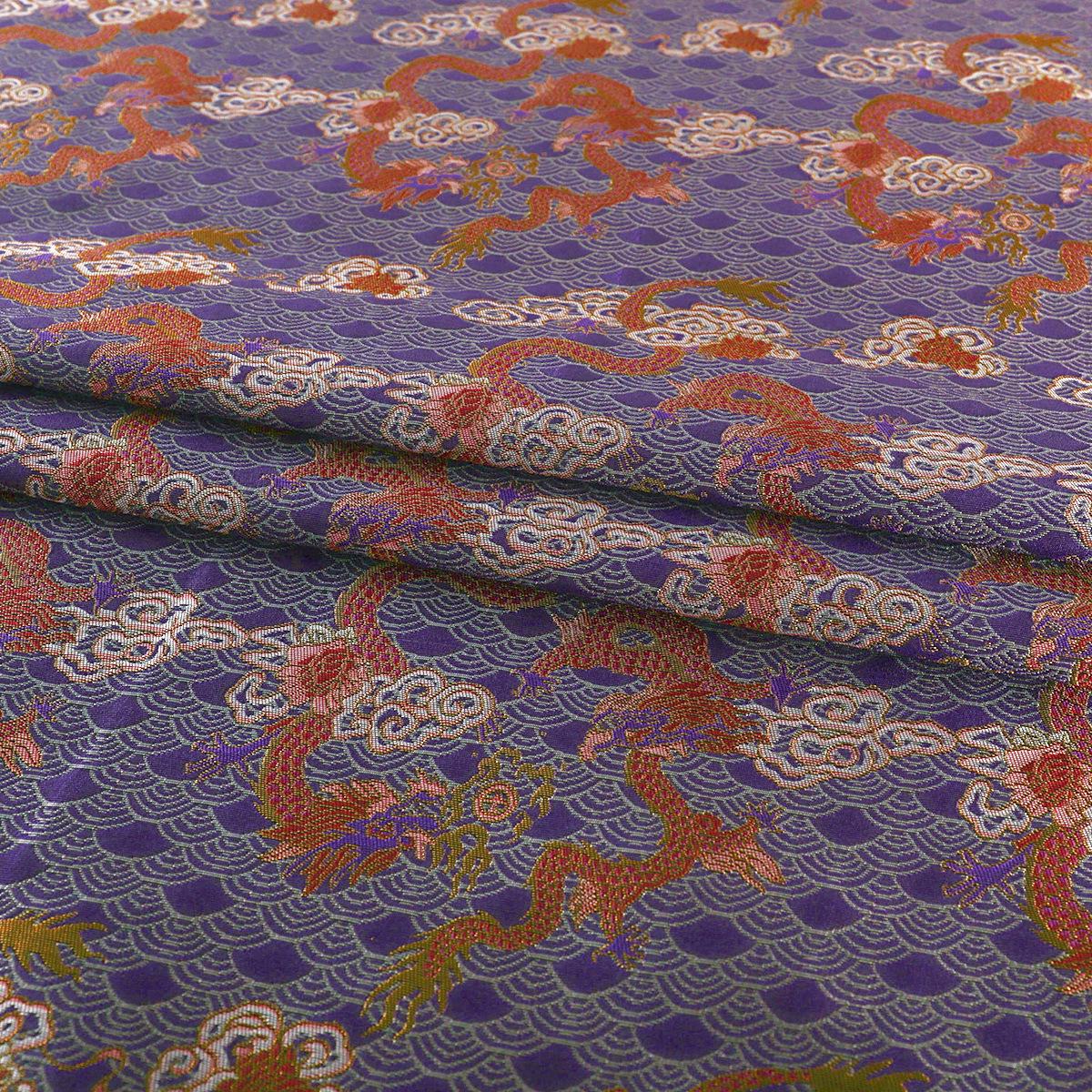 Dragon Brocade Fabric: 55" Wide Rayon Blend for Cheongsam