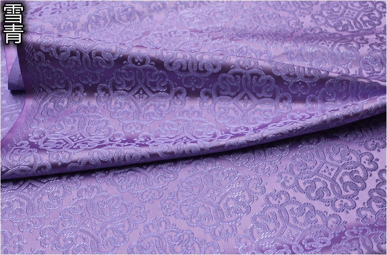 Silk Brocade Fabric: Mongolian Tibetan Style, 29.5"W, Costume & Decor