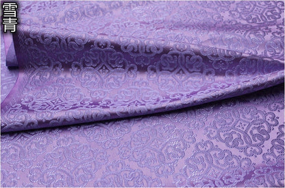 Silk Brocade Fabric: Mongolian Tibetan Style, 29.5"W, Costume & Decor