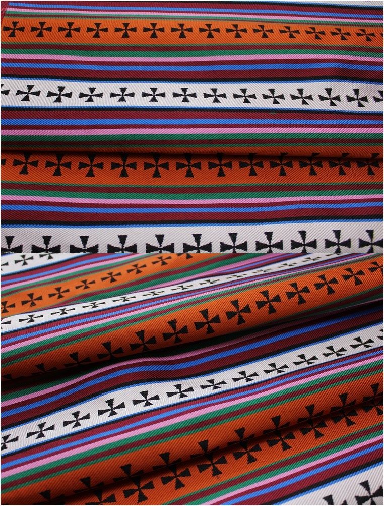 Stripe Silk Brocade Fabric: Cheongsam Qipao Sewing Material, 29" Wide