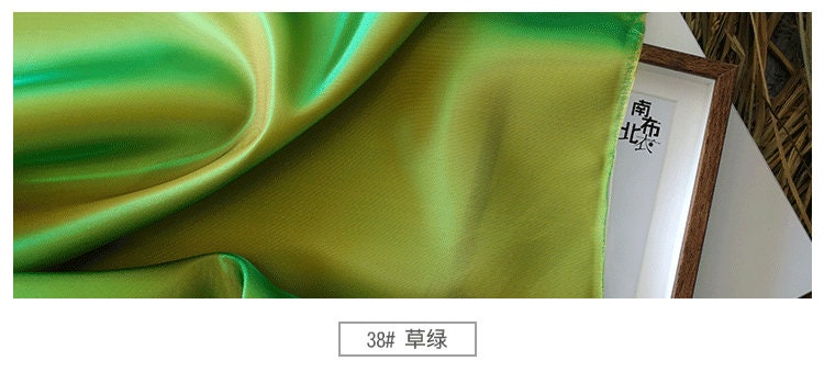 Two Tone Silky Taffeta Fabric: Chameleon Reflective Hanbok Dress, 59"W, Meter