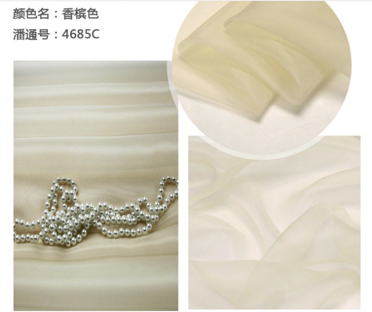 Pure Silk Organza Fabric: 6 Momme, Organic Apparel Sewing Material