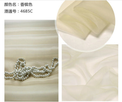 Pure Silk Organza Fabric: 6 Momme, Organic Apparel Sewing Material